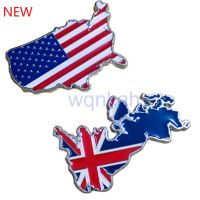 High quality 3D Car Auto Stickers Metal USA United States American UK Map Flag Decal Emblem Badge High qualitys Motorcycle Auto Decor Decals