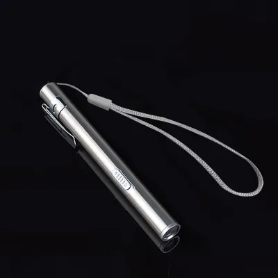 USB ไฟฉายแบบชาร์จไฟขนาดเล็กสแตนเลสไฟส่องสว่าง LED ไฟฉายทางการแพทย์แบบพกพาโคมไฟกันน้ำ