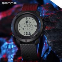 SANDA New Wristwatches Men 5Bar Male Alarm Relógio Masculino 2128 △