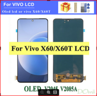 6.56 "100% ทดสอบจอ LCD OLED สำหรับ Vivo X60จอแอลซีดี V2045แสดงผลหน้าจอสัมผัสชุดประกอบทดแทนสำหรับ X60T Vivo V2085A V2046A LCD