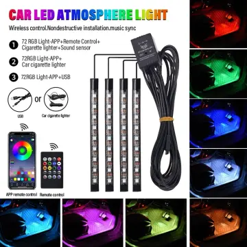 Shop 0【ready Stock】app Controller Car Led Light Strip Colorful Rgb Car  Interior Ambient Lights with great discounts and prices online - Nov 2023