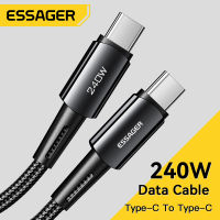 Essager PD 240W Super Fast สายชาร์จ Type C ถึง USB Type C สายไฟ5A สำหรับ Xiaomi Samsung Data Cord