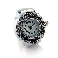 ⌚YCYS-ดอกไม้เงินทิเบตผู้ชายแหวนผู้หญิงดู0.87 "ร้อน