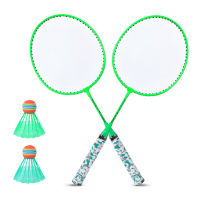 【cw】1 Pair Children Tennis Badminton Rackets Set with 2 Badminton Balls Outdoor Team Sports Playing Games Kids Badminton Rackets