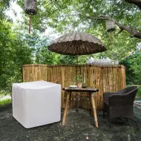 ฝาครอบกันฝุ่นกันน้ำ90X90X90Cm ผ้าคลุมป้องกันรังสียูวีกลางแจ้ง Garden Patio Furniture Cover