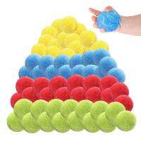 60Pcs Plush Water Balls Toys Swimming Pool Balls Reusable Splash Water Balls Trampoline Toys Water Ball Outdoor Beach Hair Balls