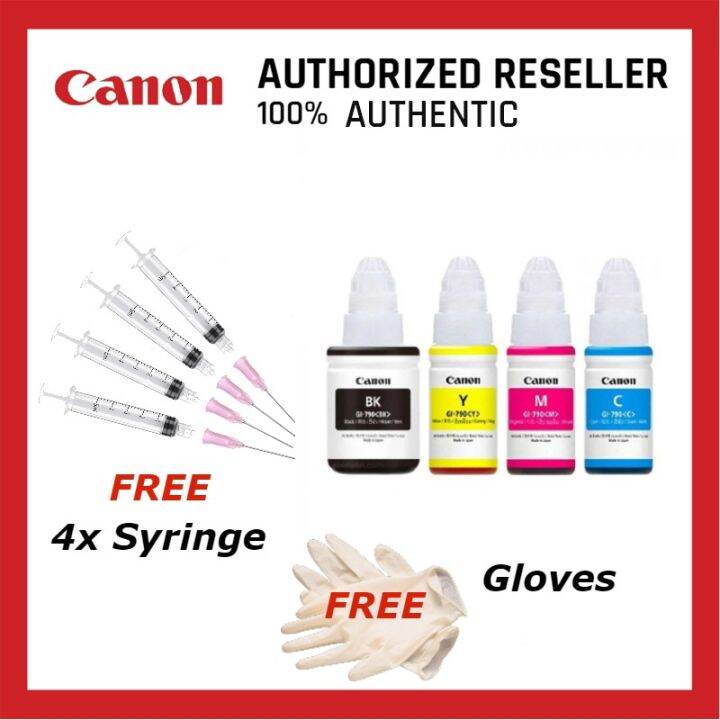 Genuine Canon GI790 Original Ink Bottle (Cyan, Yellow, Magenta, Black
