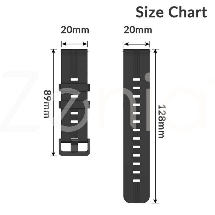 zenia-สายนาฬิกาซิลิโคนที่เหมาะกับผิว-20มม-สำหรับผู้เบิกทาง-garmin-forerunner-55-245-645-music-d2-air-x10-approach-s12-s40-s42-vivoactive-3-element-vivomove-hr-luxe-style-sport-venu-sq-haylou-ls02-ls12