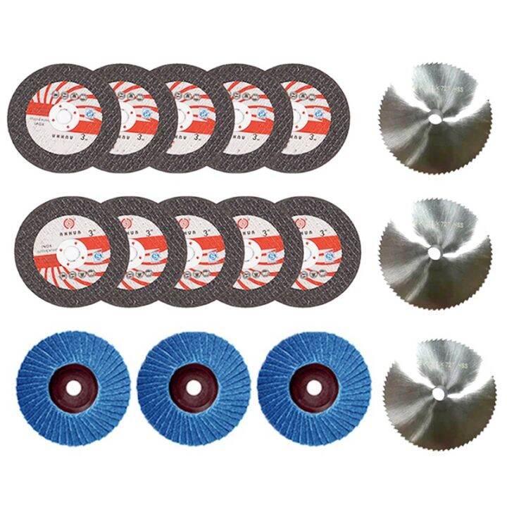 16pcs-75x10mm-angle-grinding-wheel-set-wood-metal-cutting-disc-hss-carbide-polishing-sheet-for-12v-mini-angle-grinder