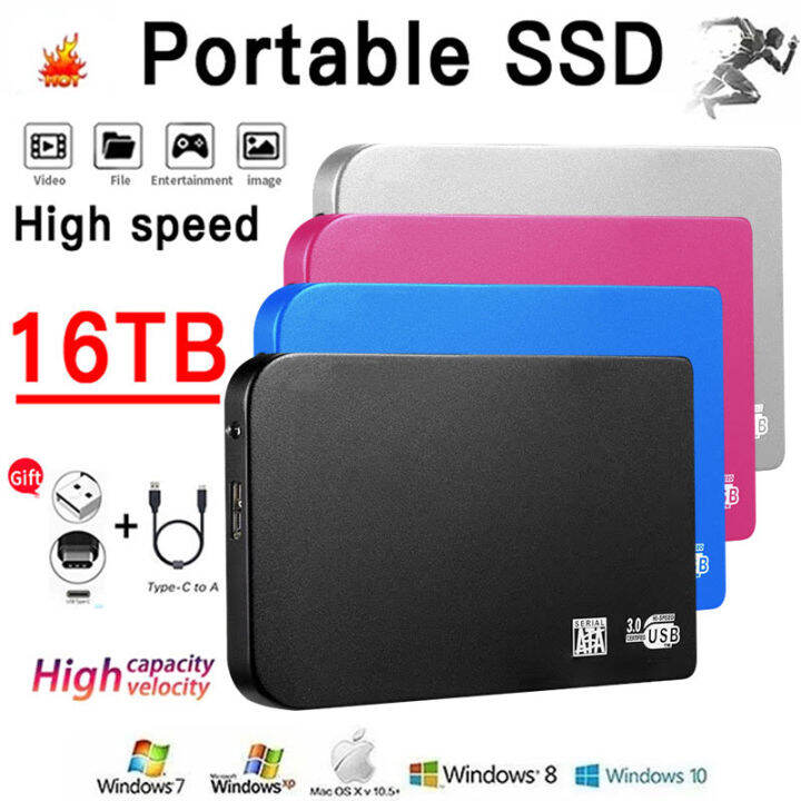HighSpeed Portable 1TB SSD External Solid State Drives USB3.0 500GB Hard Drive MASS CAPACITY