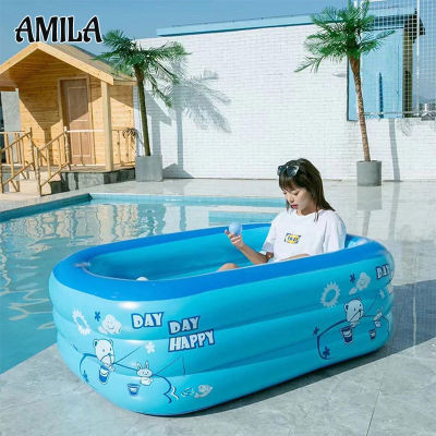 AMILA สระว่ายน้ำบ้าน,สระว่ายน้ำพองลมสำหรับเด็ก,สระว่ายน้ำเด็กพอง,อาบน้ำเด็ก