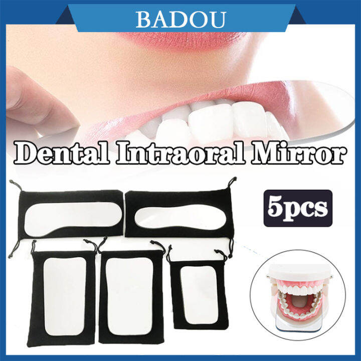 5pcs Dental Double Sided Mirrors Reflector Dental Intraoral Mirror