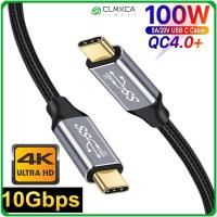 โทรศัพท์มือถือชาร์จเร็วแบบ Type C CLMXCA 10Gbps 4K 60HZ PD 100W USB 3.1 Gen 2สายข้อมูล