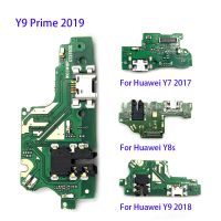 ตัวเชื่อมต่อแบบแท่นยืดหยุ่นชาร์จพอร์ต Usb สำหรับ Huawei Y7a Y3-2 3G 4G Y6 Y5 Y7 Y9ชั้นหนึ่ง2017 2019ศิลปะ2018 P มีบอร์ดไมโครโฟน