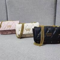 GUESS new retro solid color European and American fashion rhombic chain rivet bag shoulder Messenger handbag