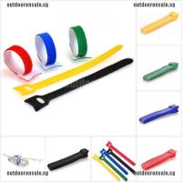 10x Nylon Velcro Cable Ties Wire Strap cord Wrap Fastening Organi