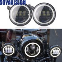 4.5 Motorcycle 4.5 Inch LED Fog Lights Projector Auxiliary motor Headlight Passing Fog Light Lamps With DRL