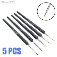 5pcs Hook Line Pen Fine Tip Detail Paint Brushes Professional Nylon Brush Miniature Model Maker Artist Painting Tool