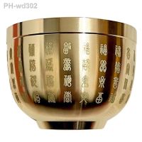 Feng Shui Treasure Bowl Vat Brass Copper Offering Bowl Small Serving Dessert Bowls Wealth Figurine Attract Wealth and Good Luck