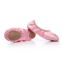 Women Foldable Shoes Satin Ballets Split Sole Rollable Shoes Comfortable Dance Shoe Pregnant Ballerina Ballet Flats Shoe