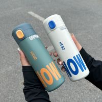 Outdoor Heat Preservation Hot Water Cup Portable Handy Cup Couple Simple Student Stainless Steel Water Bottle 450ml