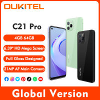 Global Version OUKITEL C21 Pro Octa Core 6.39 นิ้วสมาร์ทโฟน 4GB RAM 64GB ROM Android 11 MediaTek MT6762D 21MP Quad กล้องลายนิ้วมือ 4000mAh 4G โทรศัพท์มือถือ