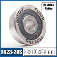 F623RS Bearing 3*10*4 mm ABEC-7 10 Pcs  F623-2RS Flange Ball Bearings For VORON 0 Motion  Use In A/B Drive Units Idlers XY Joint Axles  Bearings Seals