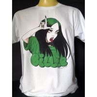 เสื้อวงนำเข้า Billie Eilish Pirate Baird OConnell Rap Hiphop Pop Rock T-shirt แขน ค่ะ