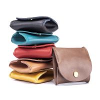 ❆ 6 Color Genuine Leather Coin Purse Earbuds Earphone Holder Pouch For Women Men Small Wallet Monedero Pequeño Fast Drop Shipping