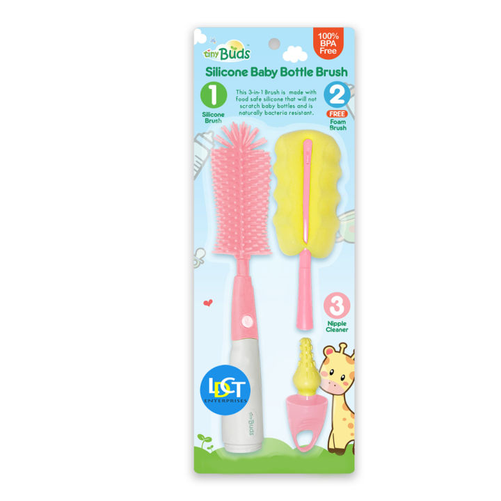 Tiny Buds Silicone Baby Bottle Brush