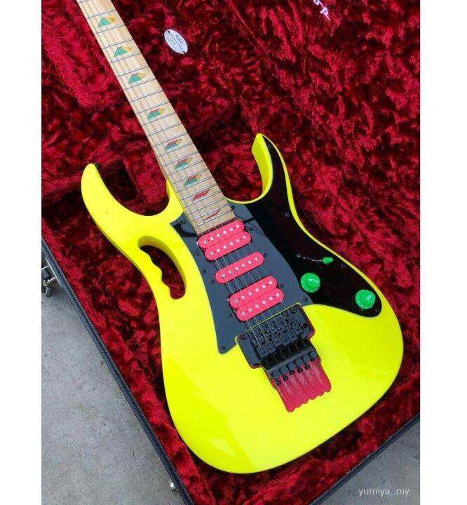 Upgrade Ibanez Steve Vai Signature Electric Guitar JEM 777 Yellow RG ...