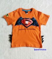 Bat&amp;Sup : เสื้อยืด Batman Supperman สีส้ม