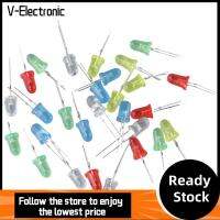 V-ELECTRONIC 500pcs 5สี X 100ชิ้น ไฟแอลอีดี กลมกลมๆ F5 5mm ครับ ลูกปัดโคมไฟ LED อุปกรณ์เสริมเสริม คละสี ไดโอดเปล่งแสง ส่วนประกอบอุปกรณ์อิเล็กทรอนิกส์