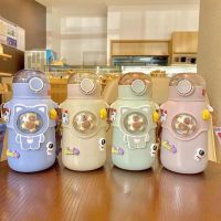 【cw】600ML Kids Thermos Cup Stainless Steel Thermal Water Bottle With Straw Kawaii Portable Outdoor School Keep Warm Cold Cute Pot ！