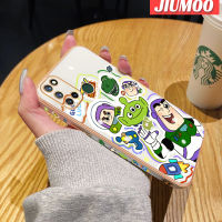 JIUMOO เคสสำหรับ Realme 7i เคส C17พร้อมเคสโทรศัพท์กันกระแทกลายการ์ตูนมอนสเตอร์ขอบด้านข้างเคสนิ่มเคลือบหรูหราแบบดั้งเดิมกรอบป้องกันกล้องหลังเต็มรูปแบบ