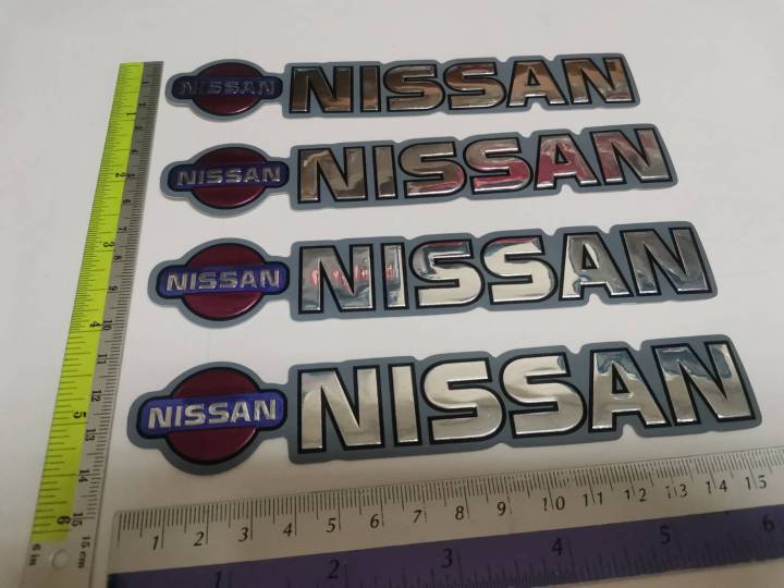 สติ๊กเกอร์ฟอยด์-ปั๊มนูน-คำว่า-nissan-ติดรถ-แต่งรถ-นิสสัน-sticker-สวย-งานดี-หายาก-ถูกและดี-ติดท้ายรถ-ติดประตูรถ-ติดข้างรถ