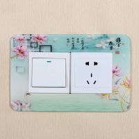 Double-open acrylic switch sticker switch protection cover wall socket light switch decoration modern simple high-end