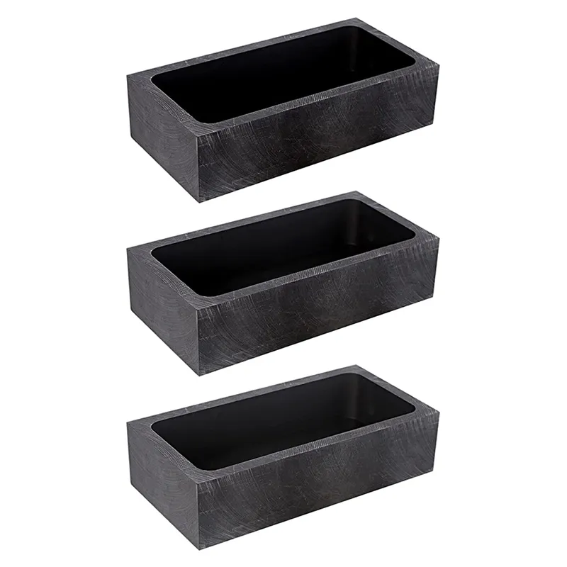 3 Pieces High Purity 1 KG Graphite Ingot Mold Crucible Mould for