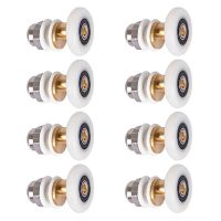 8PCS Shower Door Rollers for the Bathroom Glass Sliding Door Pulleys Wheels Ultra-Quiet Shower Glass Door Rollers