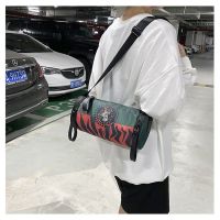2022 New Trendy Brand Popular Bags Womens Fashion Canvas Crossbody Bag Chest Bag Casual Large Capacity Nylon Cylinder Bag