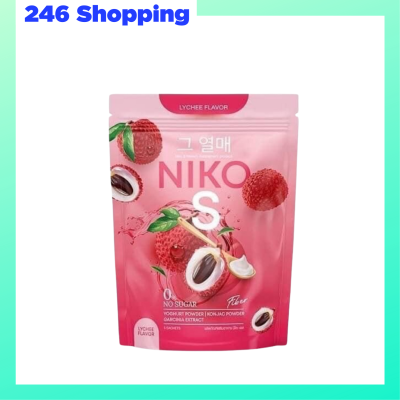 1 ถุง Niko S Fiber นิโกะ เอส ไฟเบอร์ ผงบุกชงดื่ม รสลิ้นจี่ บรรจุ 5 ซอง