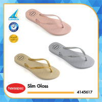 Havaianas CR SlimGloss ฮาวายานัส รองเท้าผู้หญิง HAVAIANAS รองเท้าแตะผู้หญิง SLIM GLOSS FC BALLET 4145617 [Collection] (690)