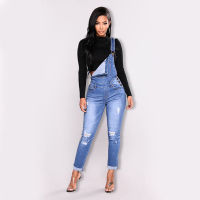 Hole Jeans Ripped Skinny Overalls Tight Women Jeans Overall Stretch Female Skinny Popular High Street Female Outfits