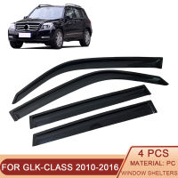 สำหรับ -Benz GLK-Class X204 2010-2016อัตโนมัติสีดำรถด้านข้างหน้าต่าง Visor ยาม Vent กันสาดที่พักพิงฝนยามประตู Venisor