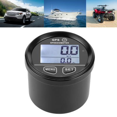 เกจแบบดิจิตอล LCD 2.36In มาตรวัดความเร็วด้วย GPS แสดงความเร็วสูงสุดสำหรับ ATV UTV รถจักรยานยนต์เรือเดินทะเล
