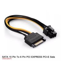 สายแปลง SATA 15 Pin To 6 Pin PCI EXPRESS PCI-E Sata For Vidio Card เป็นช่องต่อการ์ดจอ