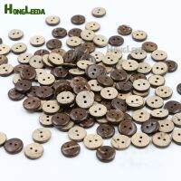 HOT 300pcs/lot 2 hole natural coconut buttons round sewing flatback brown colors 10mm/11.5/12.5mm/15mm free shipping COCO004