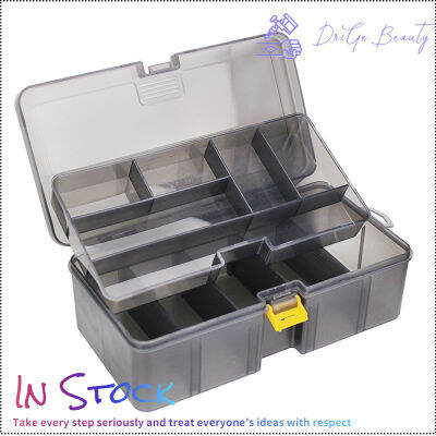 【คลังสินค้าพร้อม】Lure Tackle Box Impact-Resistant High Strength Double Layer Translucent Baits Case อุปกรณ์ตกปลา