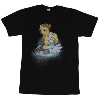 My Little Pony Mens T-Shirt - Dr. Whooves Romantic Embrace Image ，The latest cotton T-shirt Casual Mens Anime T-Shirt