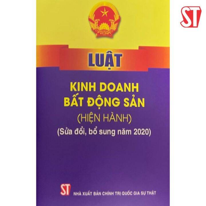 Sách] Luật Kinh Doanh Bất Động Sản (Hiện Hành) (Sửa Đổi Bổ Sung Năm 2022) |  Lazada.Vn